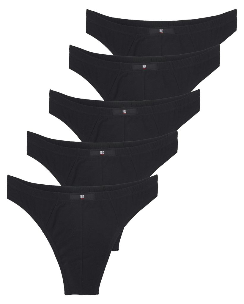 H.I.S. String Herren Unterhose 5 -teilig schwarz Größe 9 Produktbild 