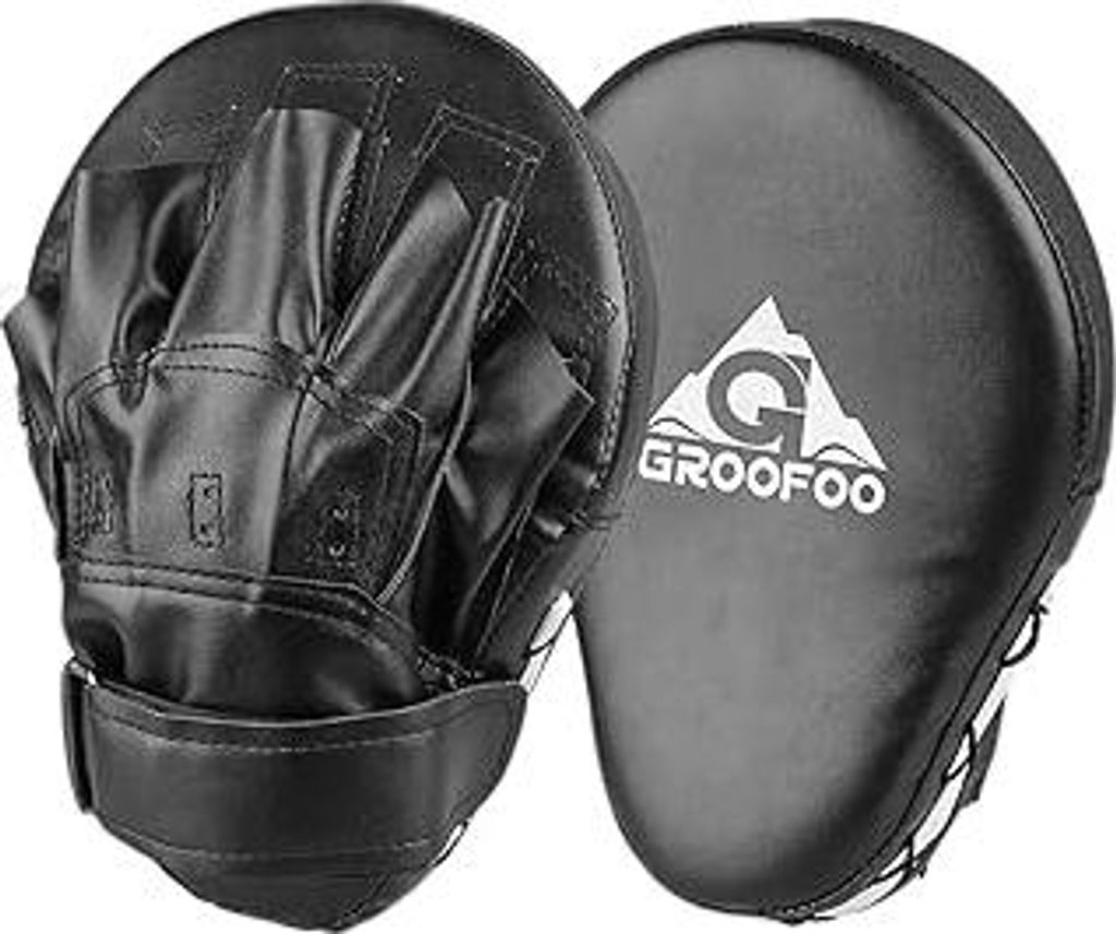 GROOFOO PolyurethanHandpratzen Doppelpolster Kickboxen Boxen Pratzen Für das Target Sparring Training, Boxen Pads für Kinder & Erwachsene MMA, Mu...