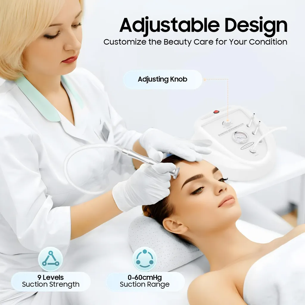 Microdermabrasion diamant pour lisser la peau et réduire les pores