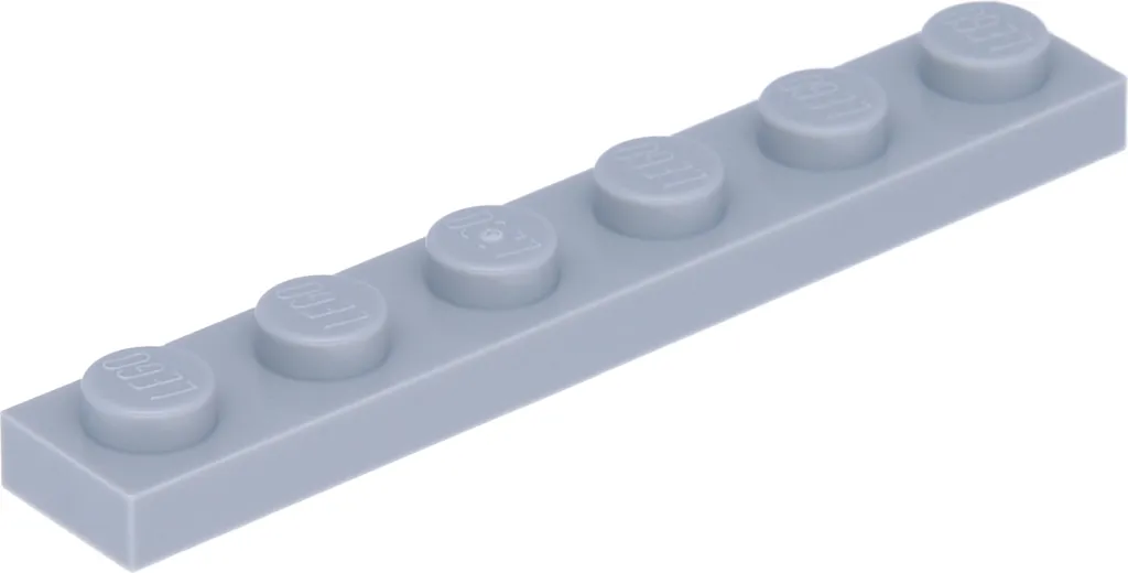 Lego 3666 Gris Bleuté Clair 1x6 - 100 Plaques de Finition Robustes