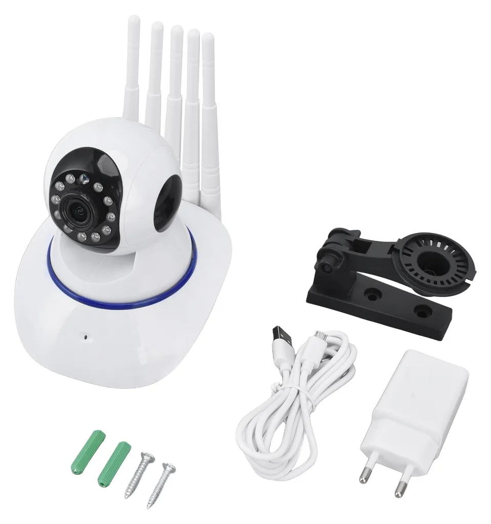 Caméra connectée WiFi intelligente 360° avec vision nocturne et HD