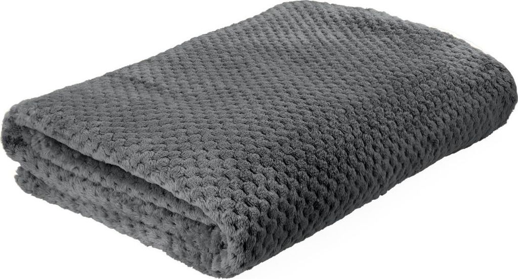 HOMLA Koc NOAH ziarnka ryżu szary 150x200 cm Zdjęcie produktu 