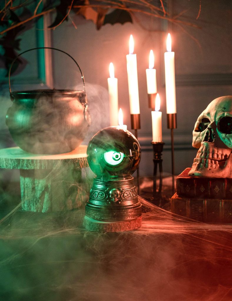 Adornos dorados y verdes para fiestas de Halloween, marca Imagen del producto 