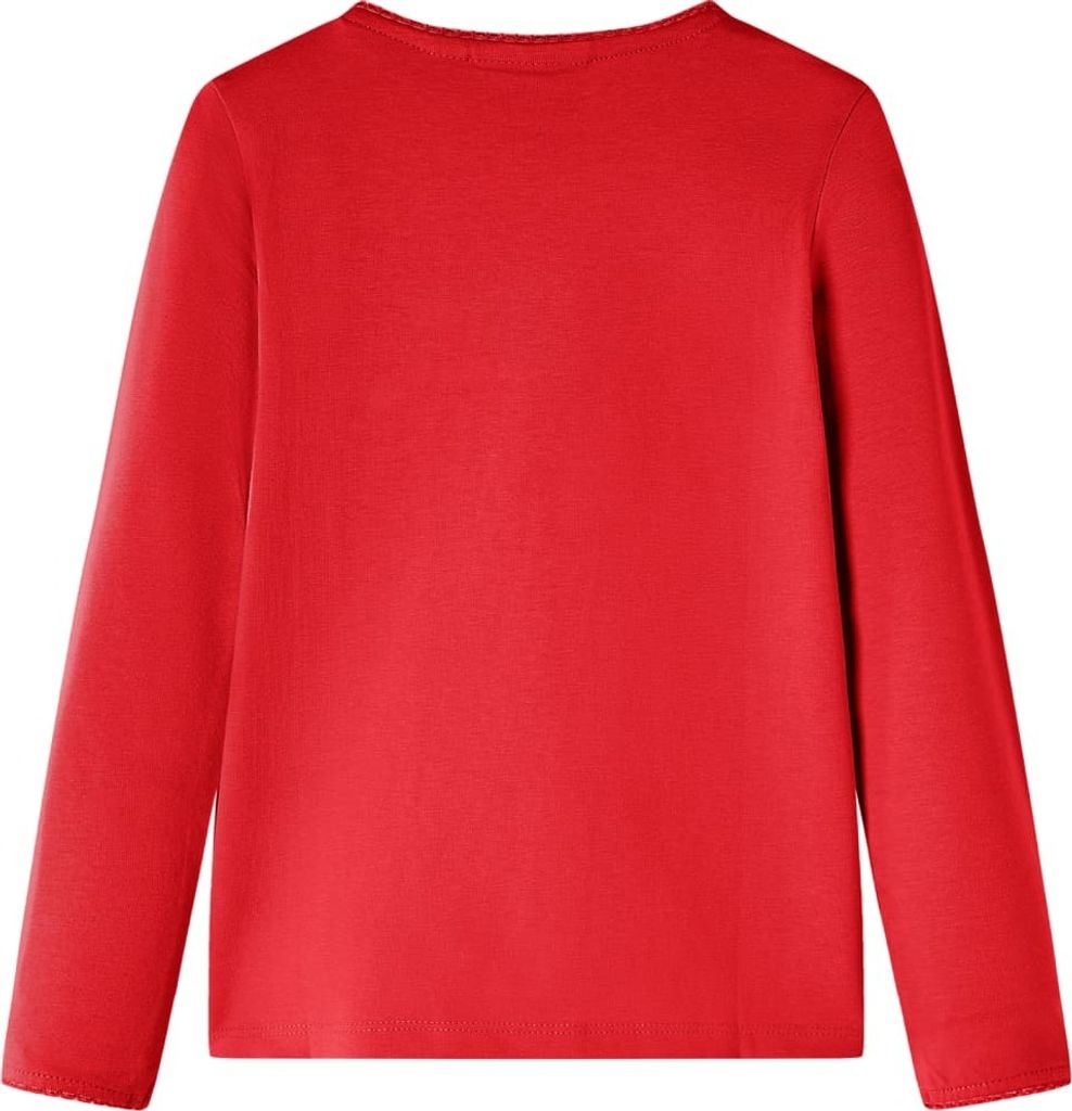 vidaXL Camicia a maniche lunghe da bambino rosso 104 Immagine del prodotto 