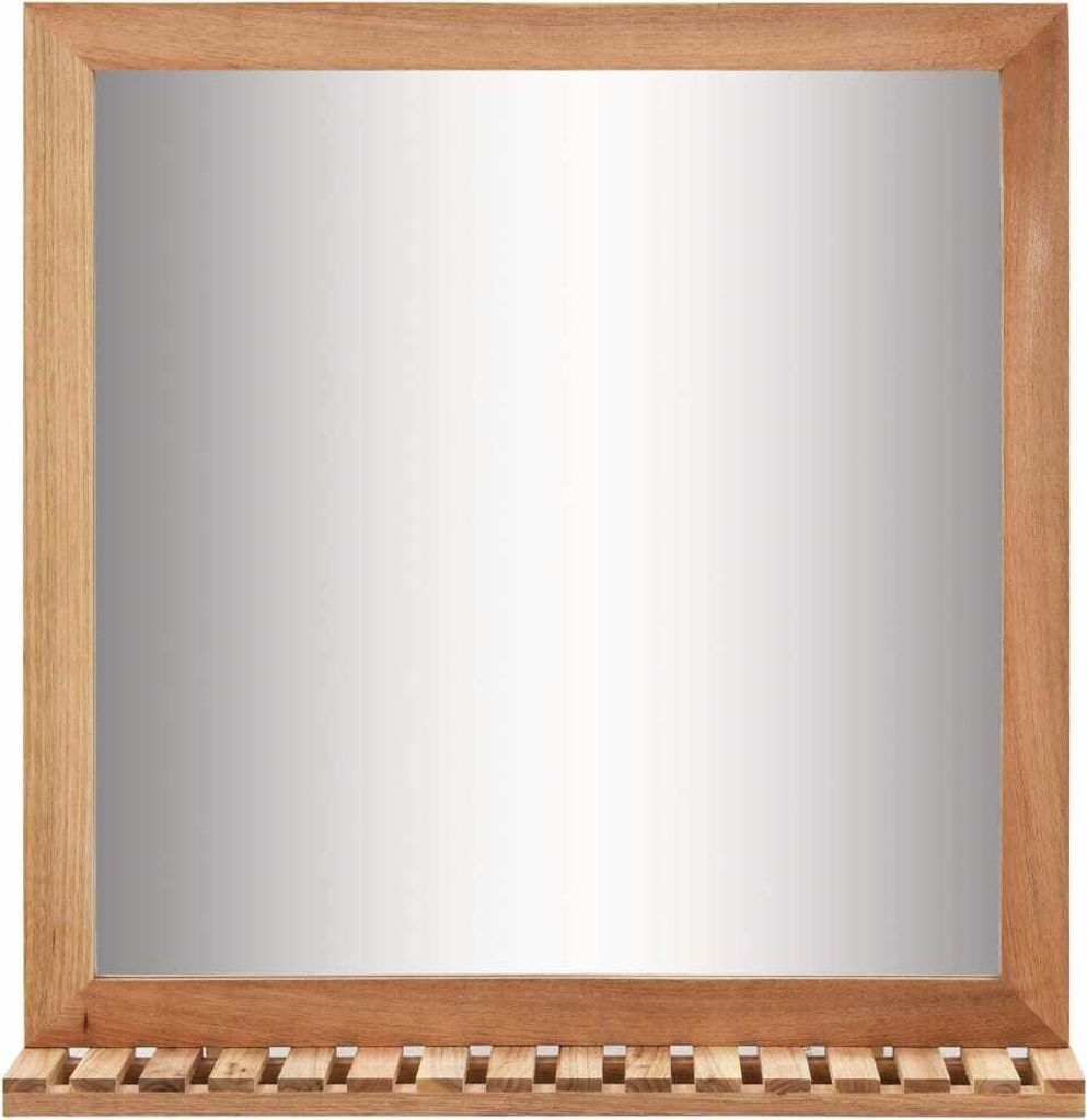 vidaXL Lustro łazienkowe 60×12×62 cm orzech lite drewno Zdjęcie produktu 