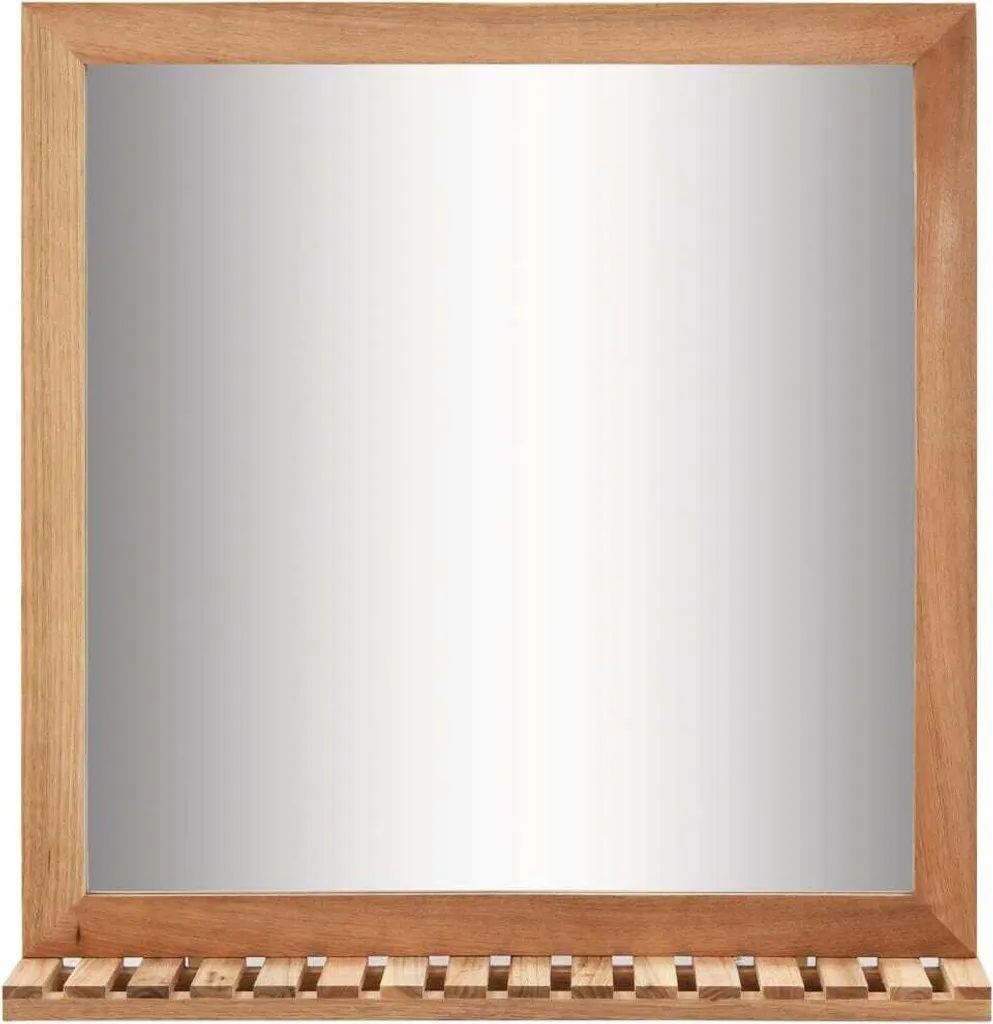 vidaXL Specchio da bagno 60×12×62 cm Legno massiccio di noce