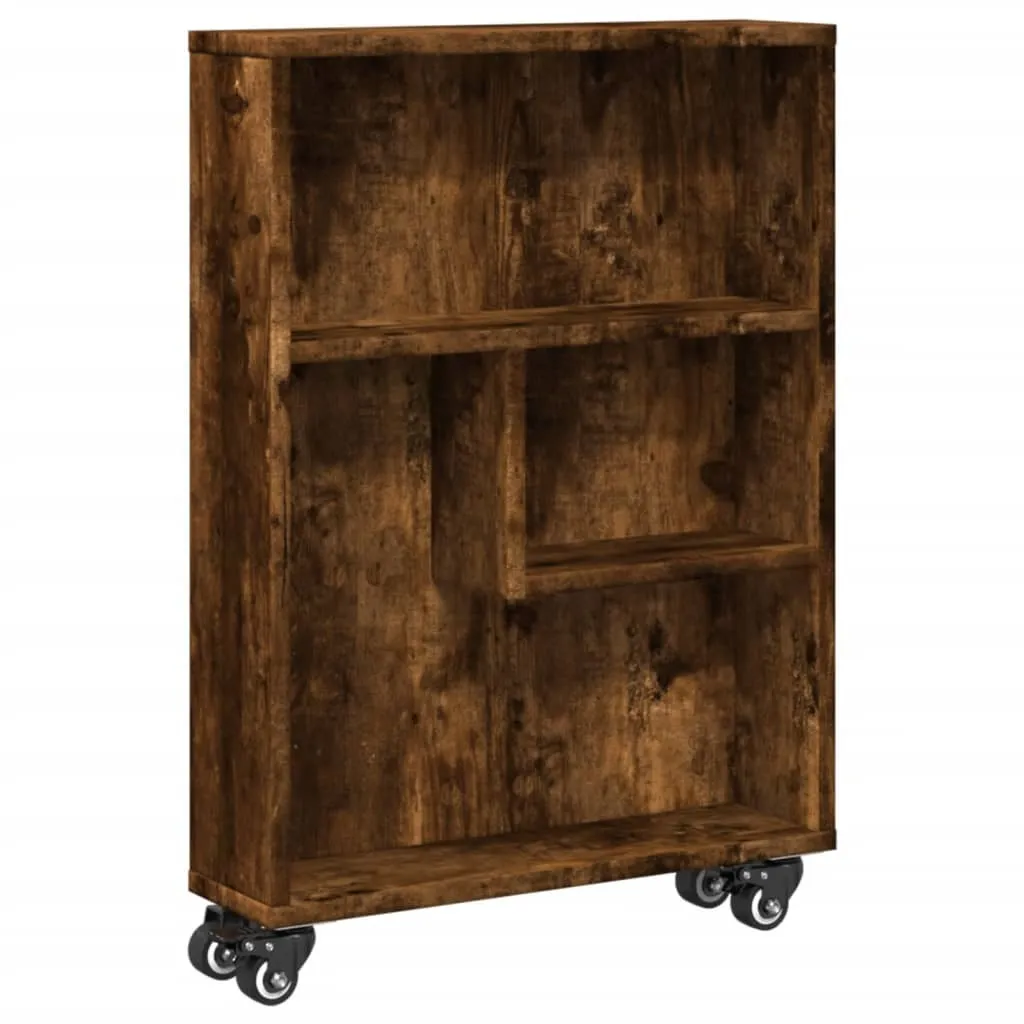 Carrello Stretto Rovere Fumé 48x13x68cm | Salvaspazio vidaXL Cucina Bagno