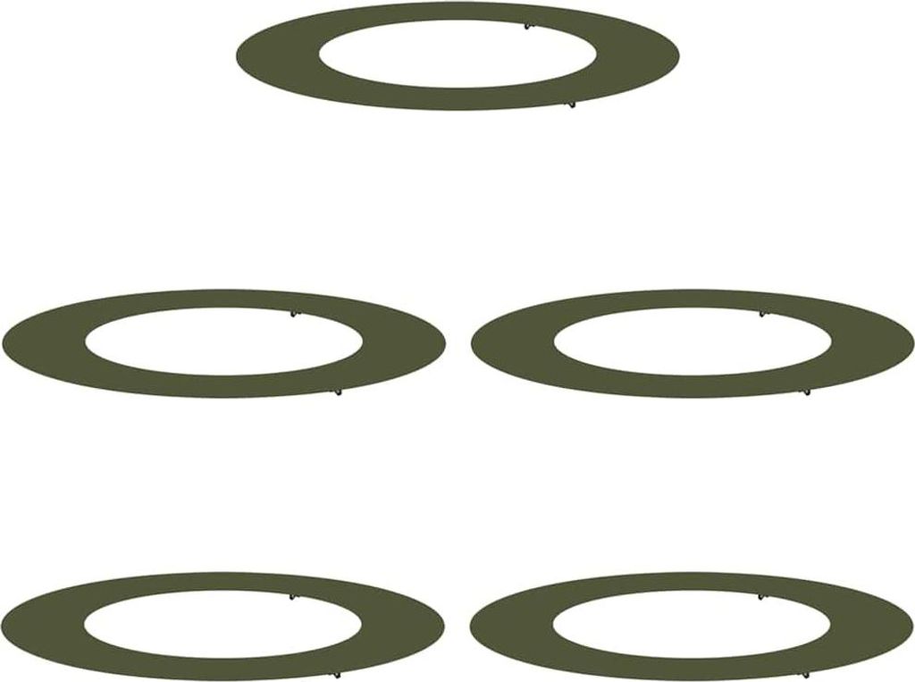 geeignet für flache Baumringe 5 pcs Olivgrün Ø50 / 80 cm Stahl