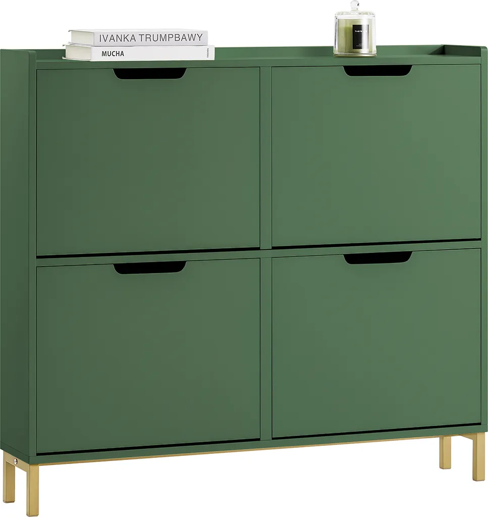 Rangement chaussures pour entrée étroite armoire 4 portes gain de place