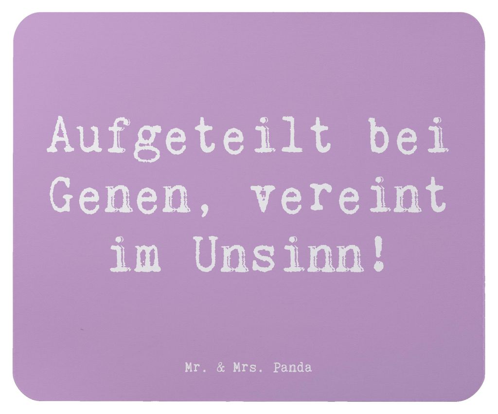 Mr. & Mrs. Panda Mouse Pad Spruch Halbbruder Unsinn - Lavendeltraum - Geschenk, Jubiläen, Gene, mauspad pc, Spaß, Familie, laptop mousepad, Famil...