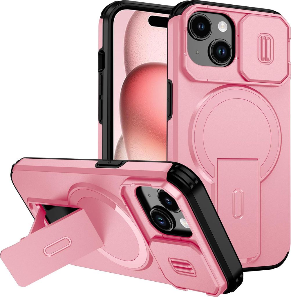 Étui magnétique pour iPhone 15, étui durable double couche Image du produit 