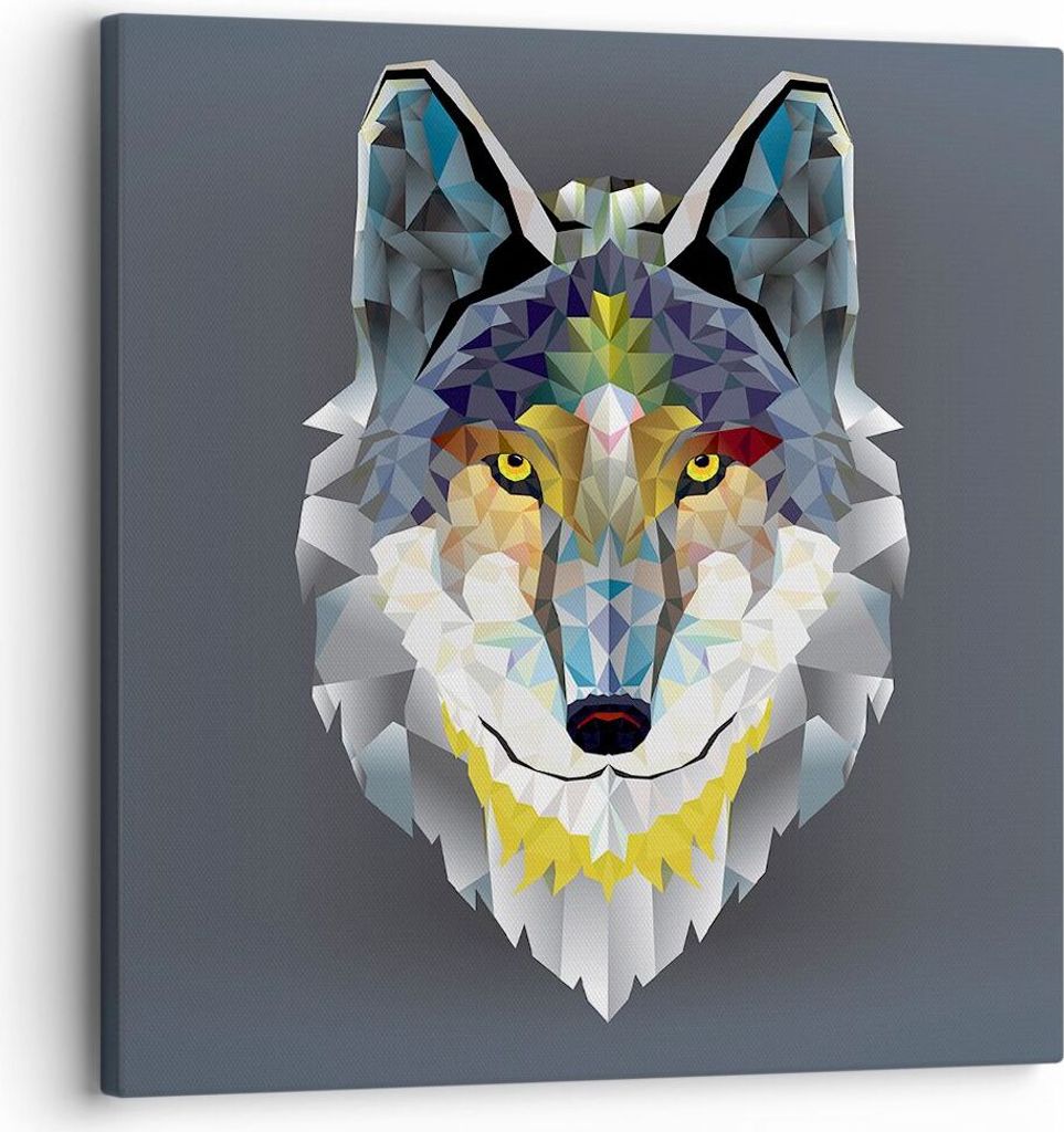 Bild auf Leinwand - Leinwandbild - Tier Abstraktion - 30x30cm - Wand Bild - Wanddeko - Wandbilder - Leinwanddruck - Bilder - Kunstdruck - Wanddekor...