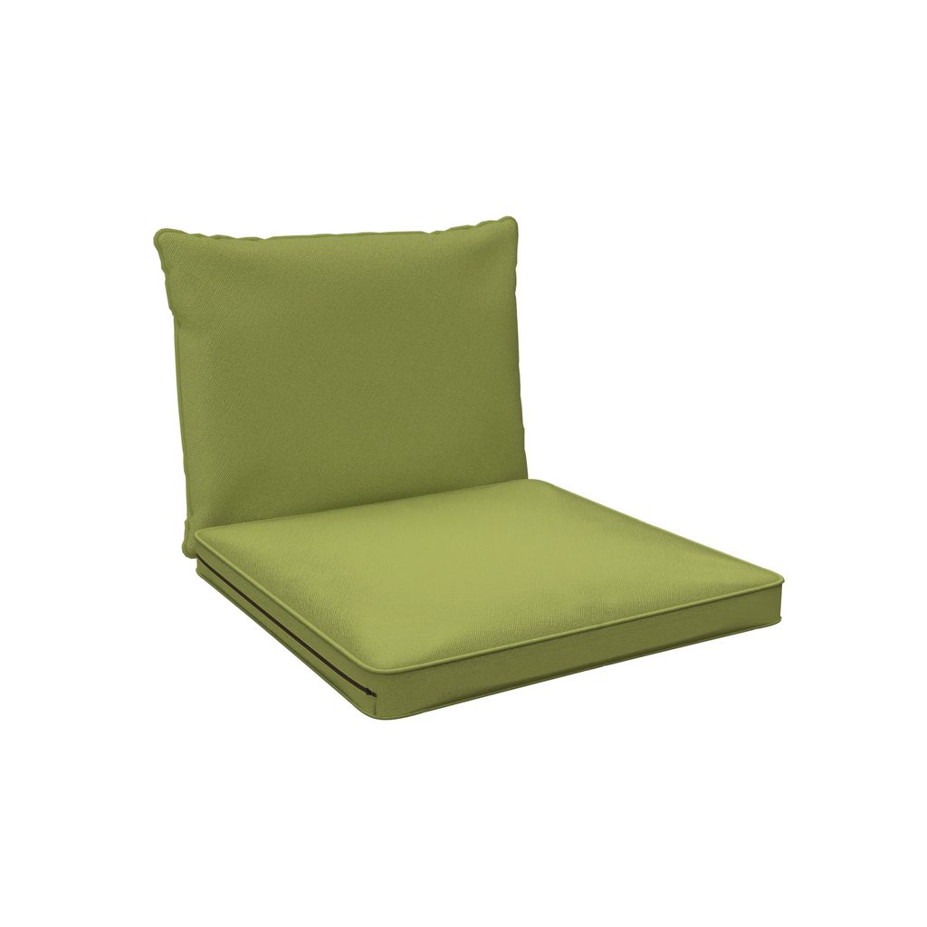 POKAR Loungekissen Sitzauflagen Sitzkissen Sitzpolster, Farbe:Grün, Size:2er Set (60x60 + 60x40)
