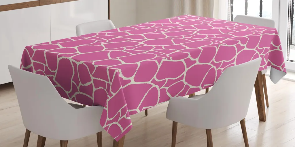 Tovaglia Animalier Rosa Shocking ABAKUHAUS 140x240cm | Design Esotico