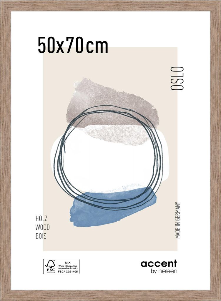 accent by nielsen Holz Bilderrahmen Oslo, 50x70 cm, Eiche