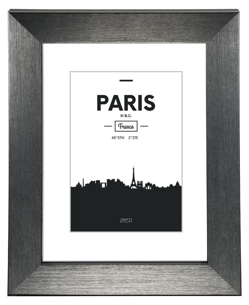 Hama Kunststoffrahmen Paris, Kontrastgrau, 10 x 15 cm