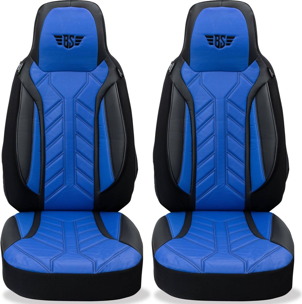 Mercedes CLA C118 Bj ab 2019 kompatible Schonbezüge in Schwarz/Blau DPL506