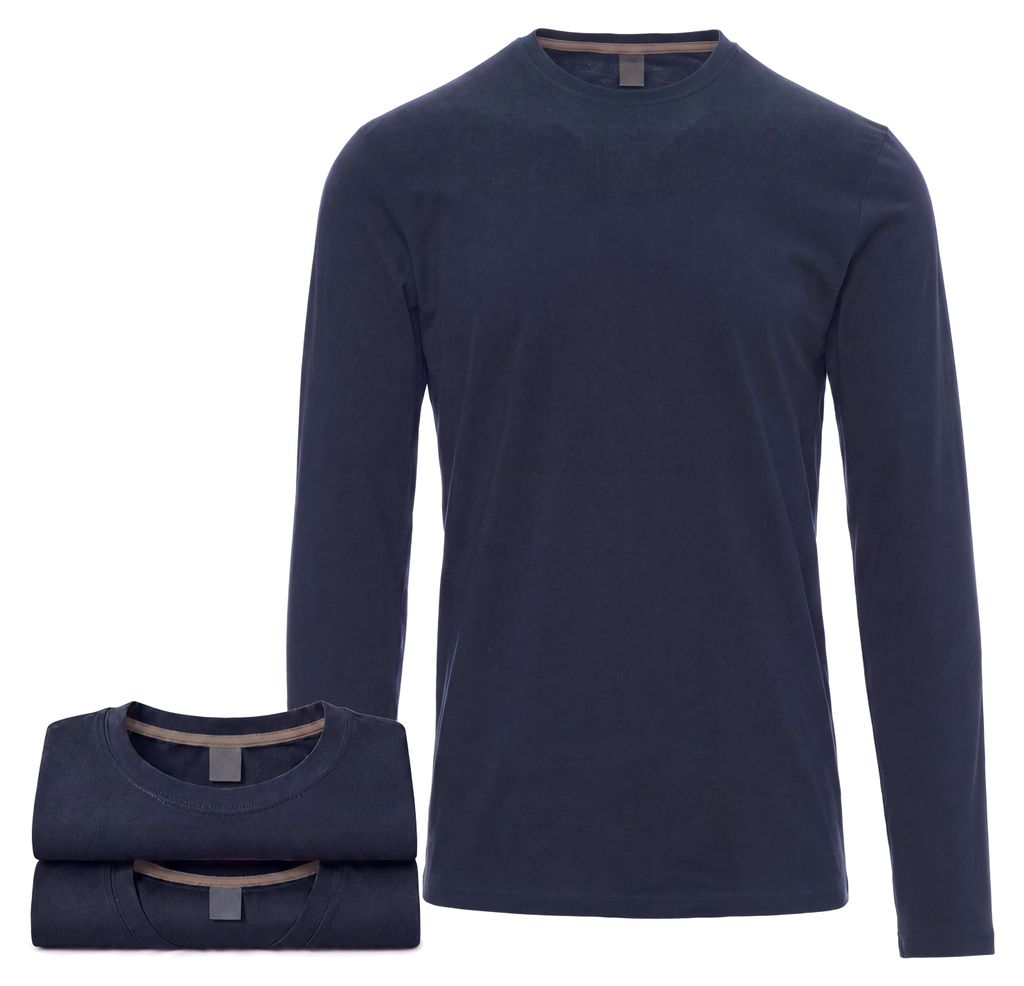 Mivaro Herren 3er Pack Langarmshirts aus Baumwolle - Produktbild 