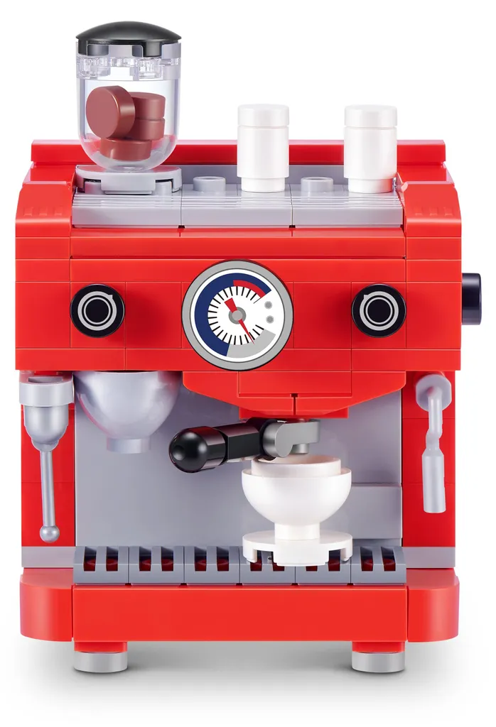 Machine à café miniature Zuru Max Bricks Home interactive grise - 3