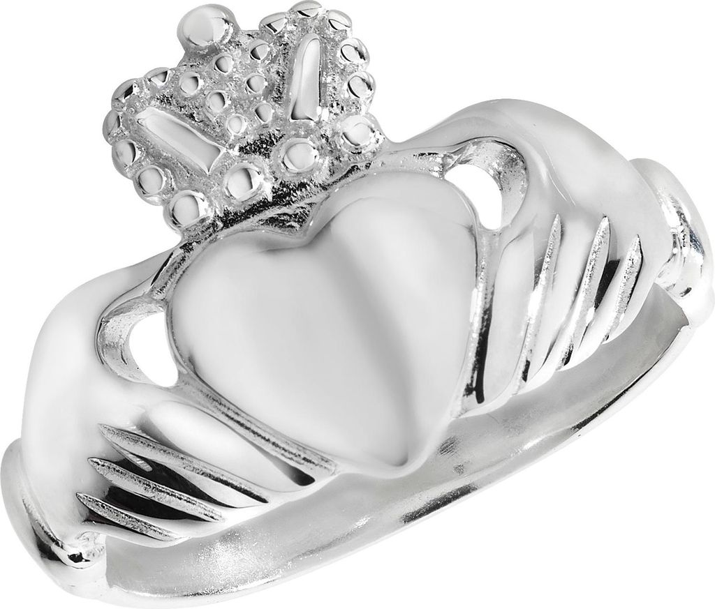 925 Sterling Silber Damen - Claddagh Ring, 61 (19.4); TRS14915RST