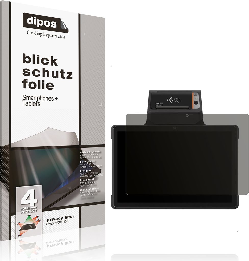 Blickschutzfolie für sunmi V3 Mix matt Schutzfolie Folie Display Schutz dipos