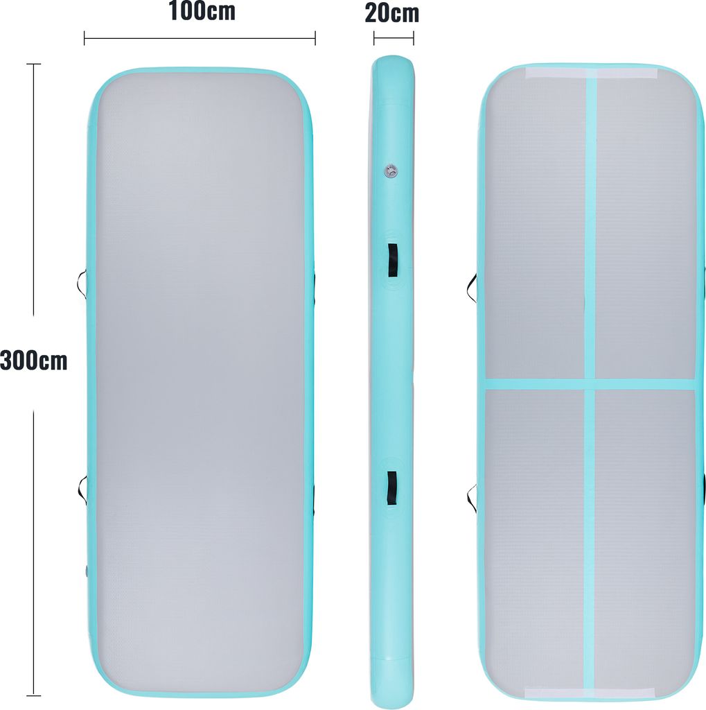 Crenex 300×100×20 cm zelená Nafukovací gymnastická podložka Obrázek produktu 16