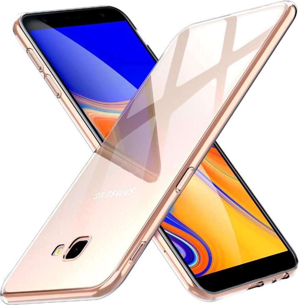 Conie Silikon Schutzhülle für Samsung Galaxy J4 Plus Tasche klar Case Cover Bumper Hülle durchsichtig in transparent