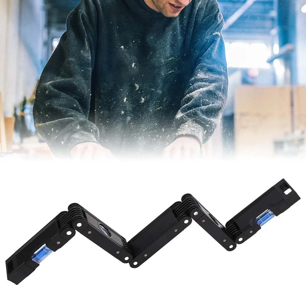 Niveau à bulle flexible multi-angle en aluminium pour espaces difficiles - 12