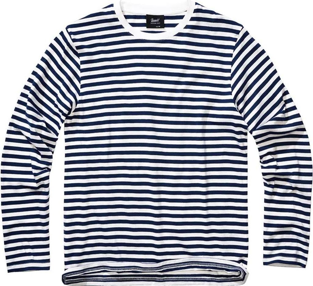 Brandit Langarmshirt Herren Ringelshirt Longsleeve navy/weiß M