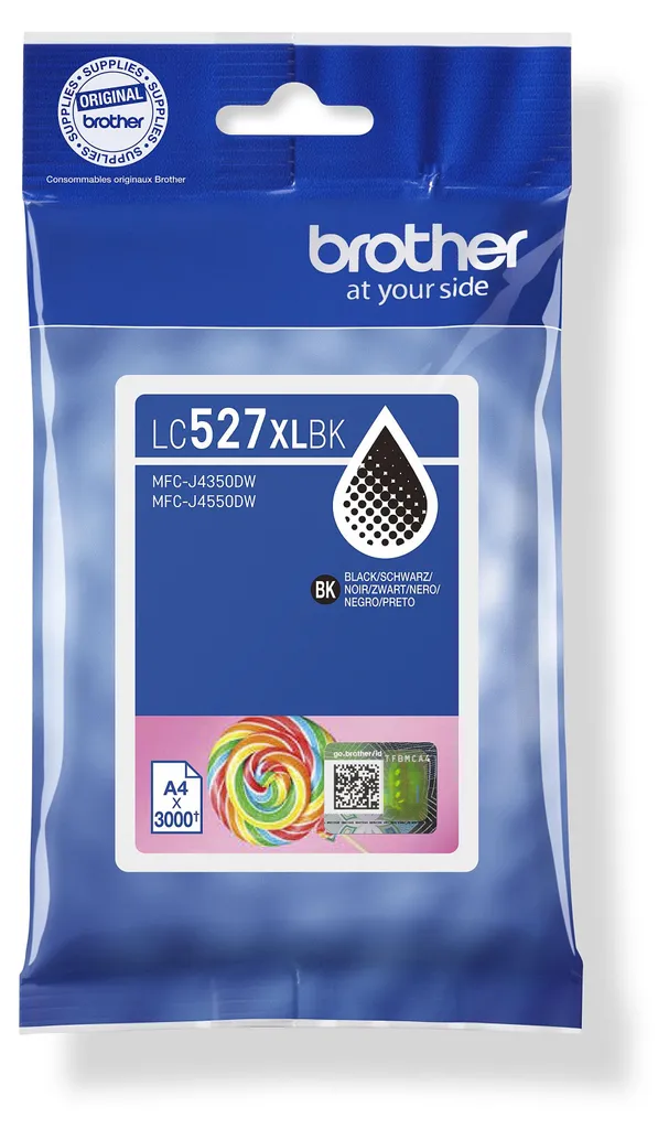 Lot de 5 cartouches jet d'encre noire Brother LC-527XLBK grand format