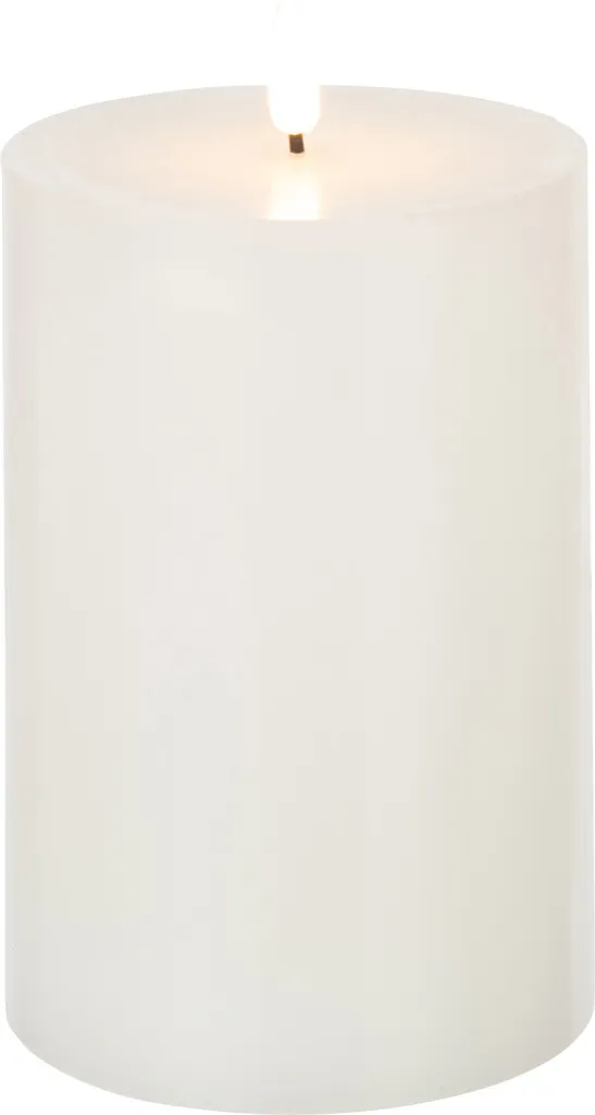 J-Line Bougie LED Blanc Moyen - Bougie Pilier réaliste 15cm pour Maison