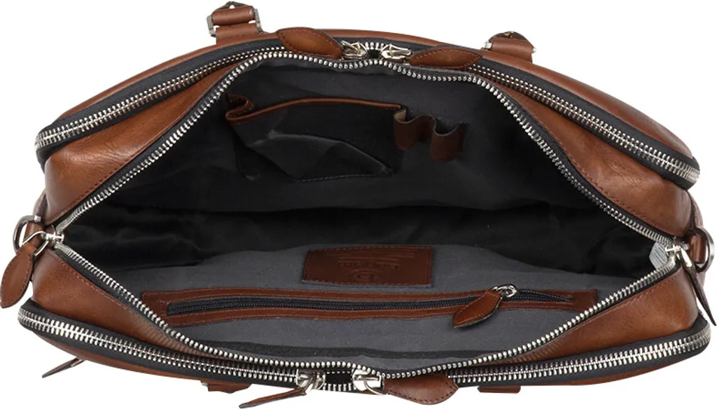 Porte-documents Bugatti Domus Cognac avec Protection RFID Intégrée - 9