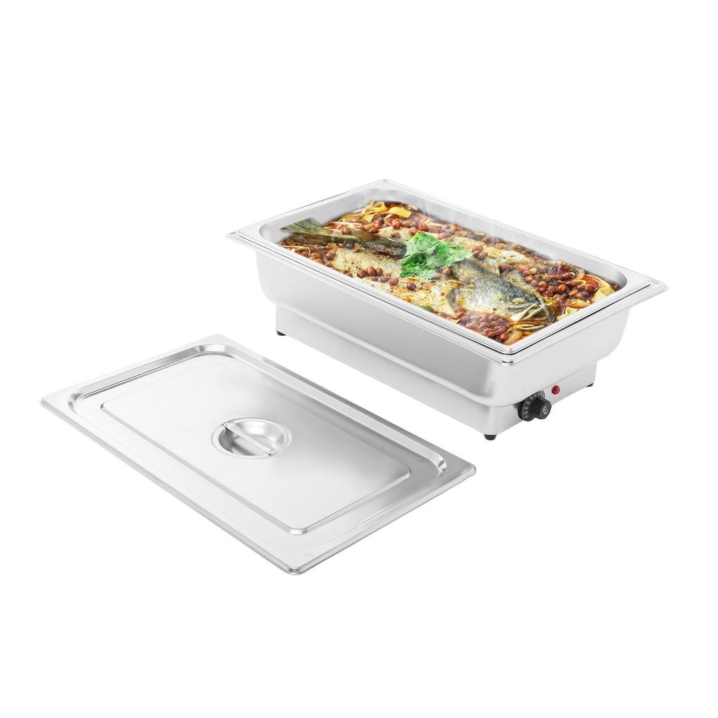 Chafing Dish Set für Buffet Speisenwärmer 13.5 L Lebensmittelbehälter Silber für Buffet-Restaurants, Snackbars