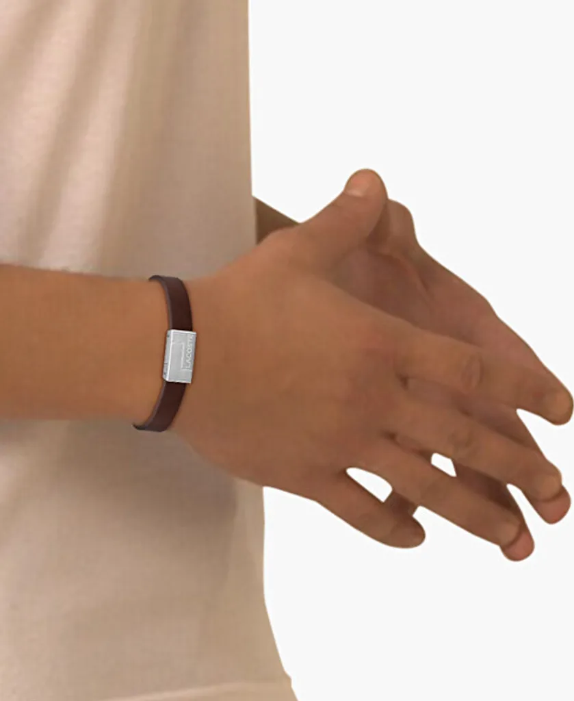 Bracelet Cuir Marron Lacoste Traveller 2040071 : Style Durable Garanti