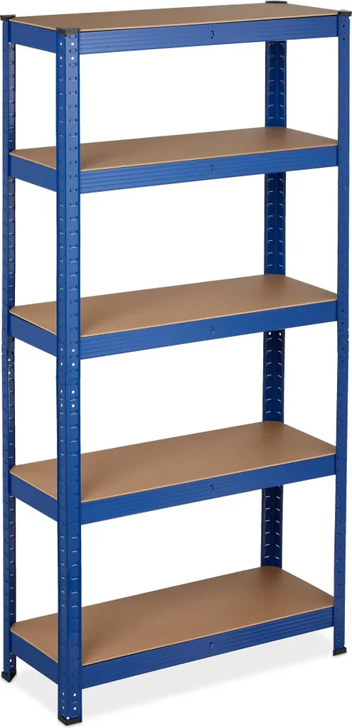 Meuble de Rangement Atelier Bleu 875 kg - Étagère Robuste de Cave 180cm