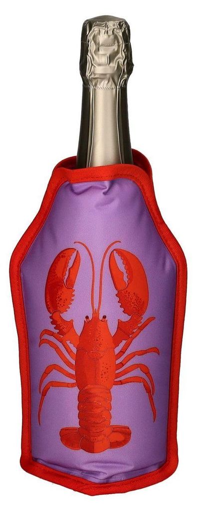 Gift Company Kühlmanschette Froid, Hummer, Flaschenkühler, Weinkühler, Lila / Rot, 1218401014