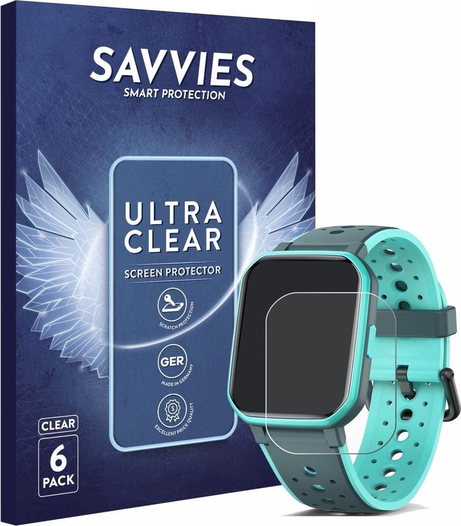 6x Für Joyele H79 1.5" Schutzfolie Savvies Displayschutz Produktbild 