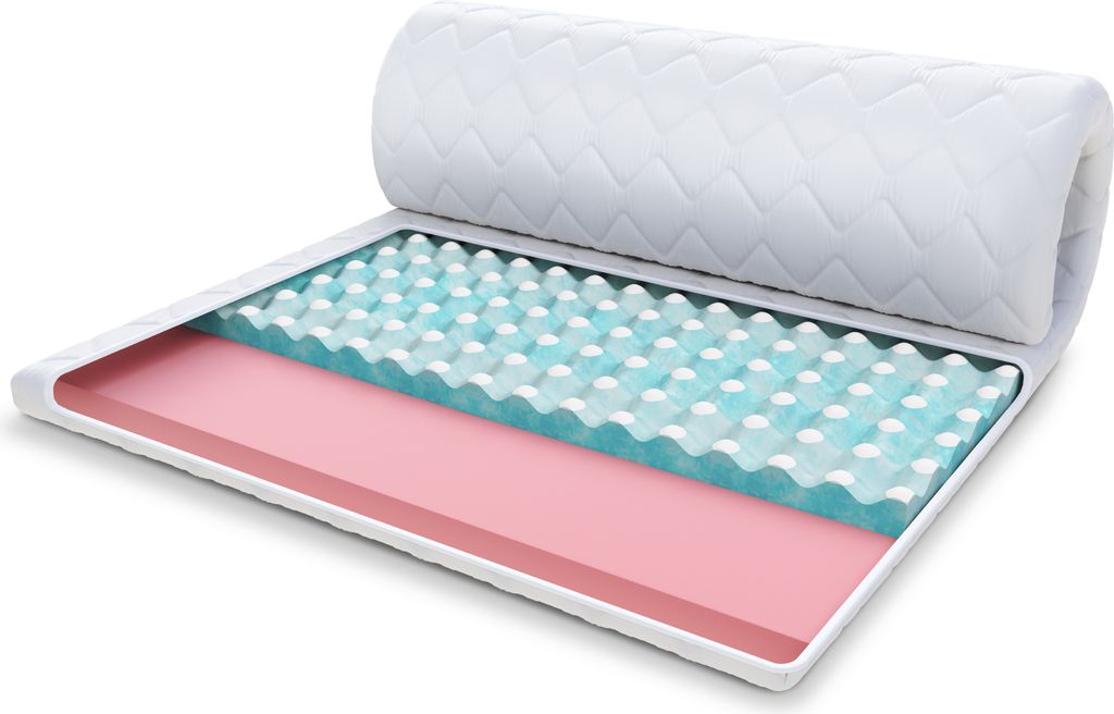 Topper 180x200 cm Matratzenauflage MALTA mit Visco-Schaum Matratzenschoner H2 H4 mit Premium Bezug