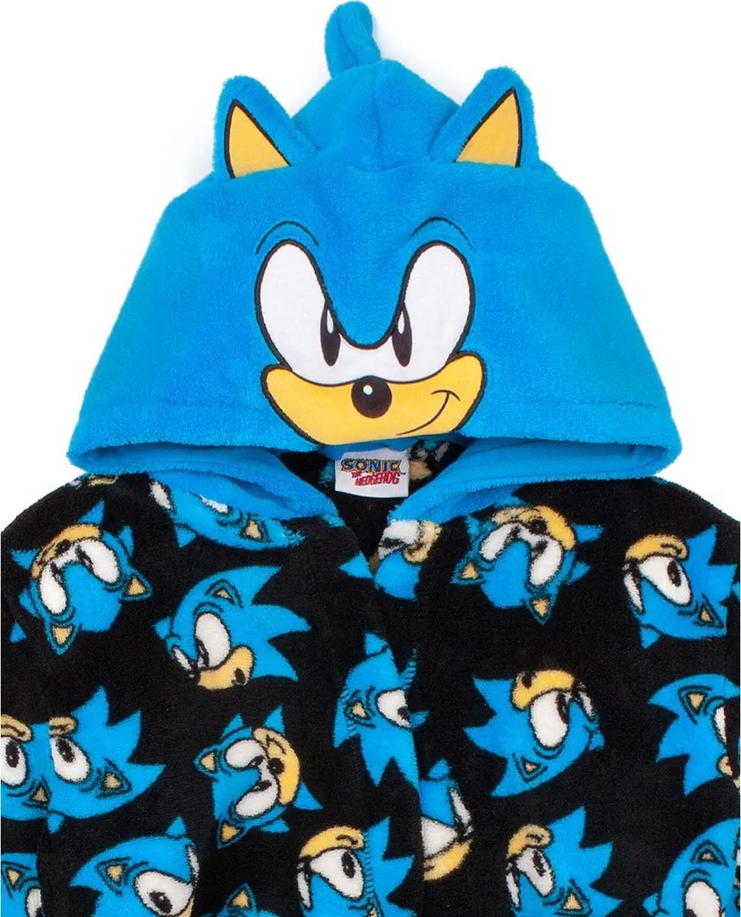 Sonic The Hedgehog - Vestaglia per bambini NS6761 (134) (Nero/Blu) - 4