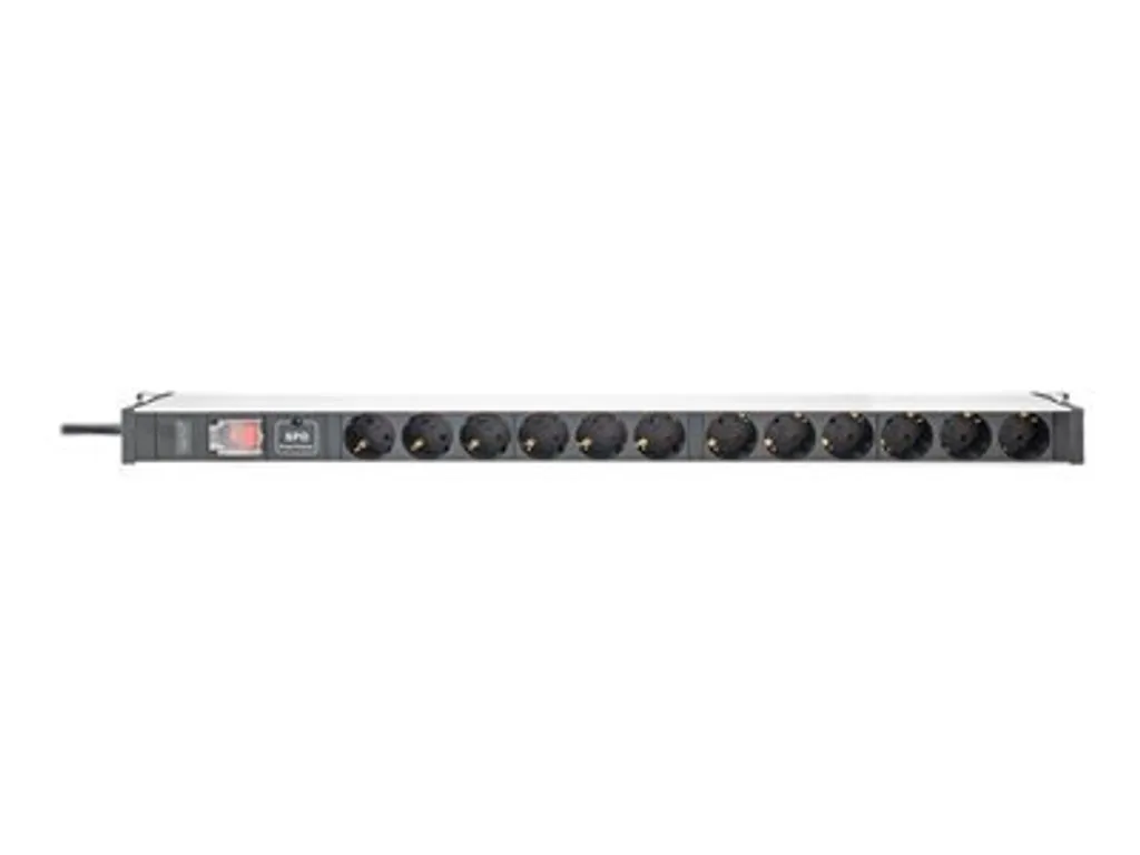 DIGITUS - Unità di distribuzione dell'energia (montabile su rack) - AC 230 V - 3600 VA - monofase - ingresso, ingresso CEE