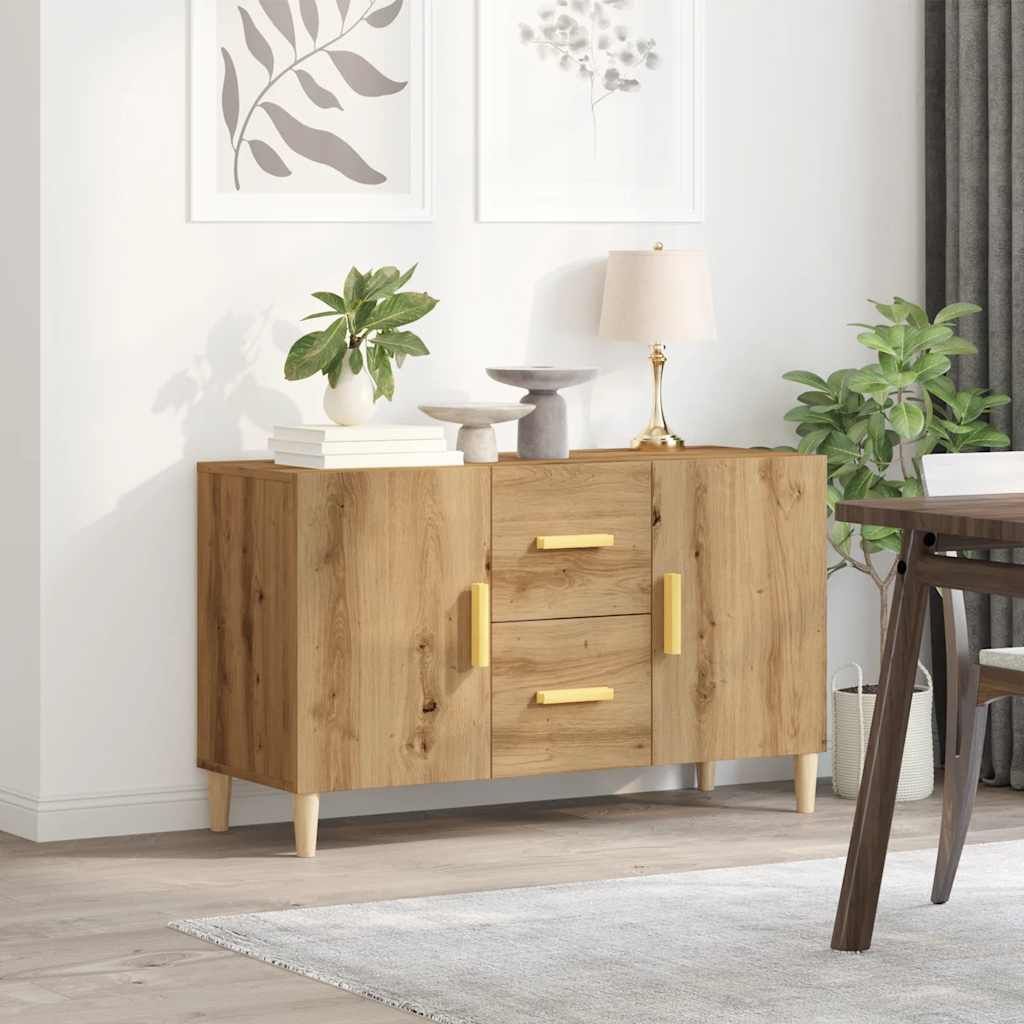 " "Sideboard - praktischem Design - Wohnzimmerschrank - Kommde für Flur - Artisan-Eiche 100x36x60 cm Holzwerkstoff NeuMöbel 5658166