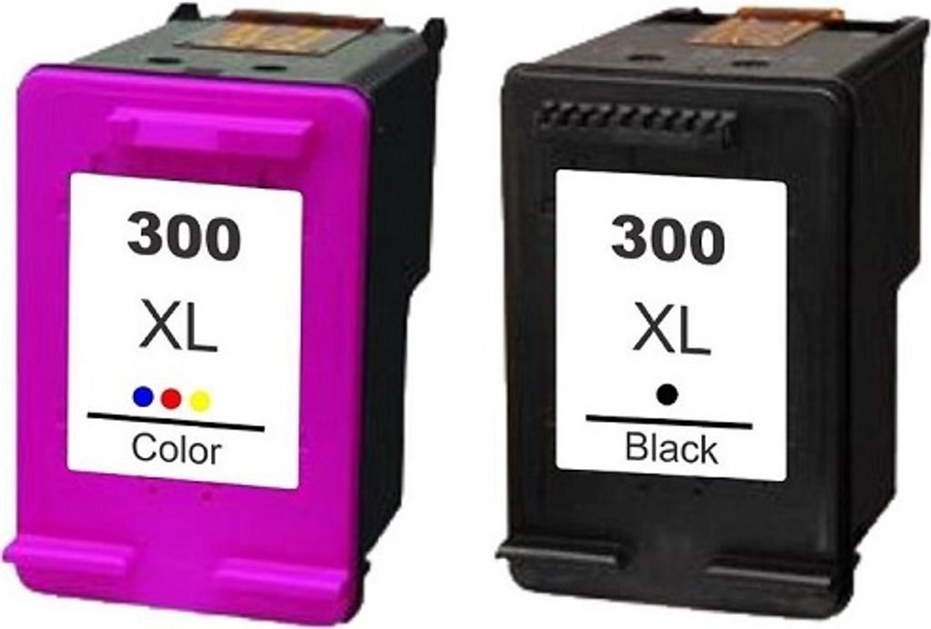 Druckerpatronen Set kompatibel mit HP 300 black + color XL - HP CC641EE + HP CC644EE