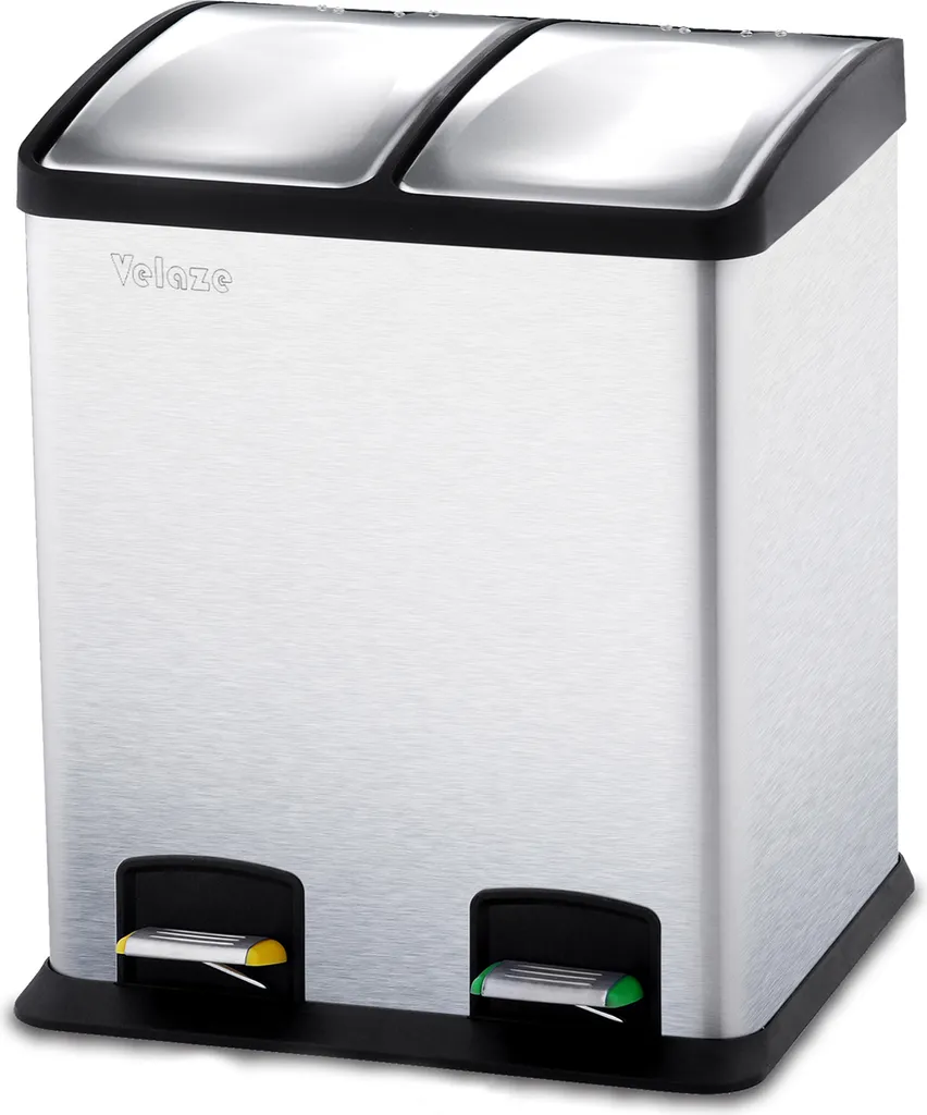 Système de Tri Sélectif 24L : Poubelle à Pédale Double Bac pour Cuisine
