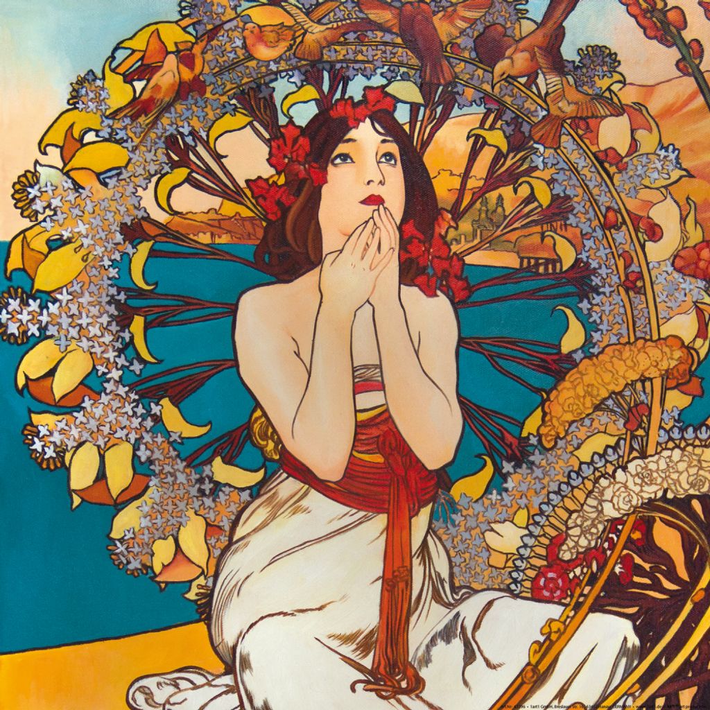 Alphonse Mucha Kunstdruck Bild - Monaco Monte Carlo, 1897 (40 x 40 cm)