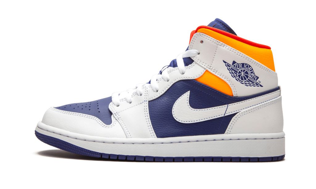 Jordan 1 Mid White Laser Orange Deep Royal Blue – EU38.5 - US6Y