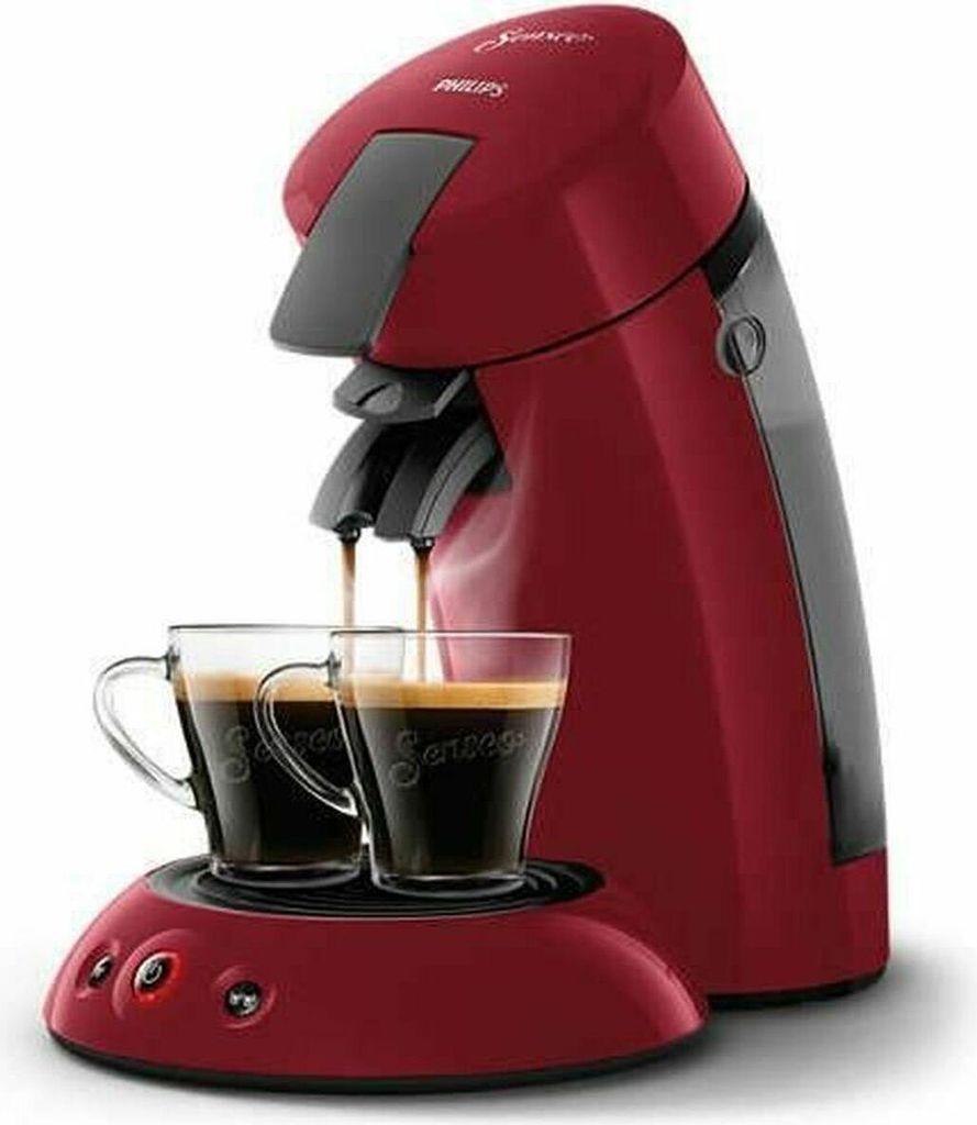 Philips HD6553/81 SENSEO ORIGINAL Kapsel-Kaffeemaschine, Aroma Booster, Crema Pus, 1 oder 2 Tassen, Rot