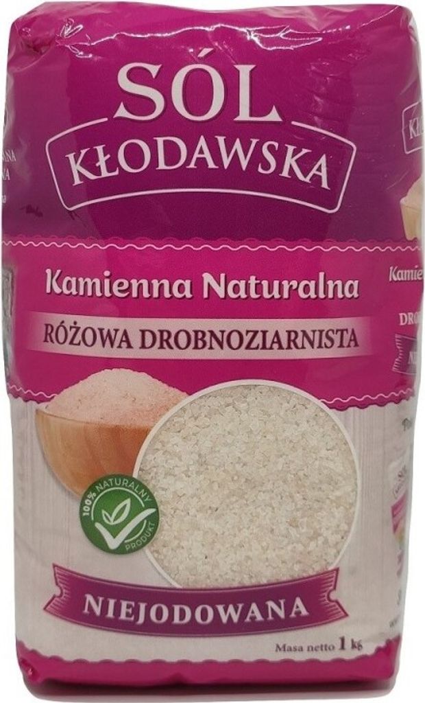 SÓL KŁODAWSKA GRUBOZIARNISTA kamienna różowa niejodowana Zdjęcie produktu 
