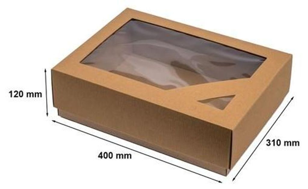 Dekorative Geschenkbox mit Deckel 400 x 310 x 120 mm mit Produktbild 