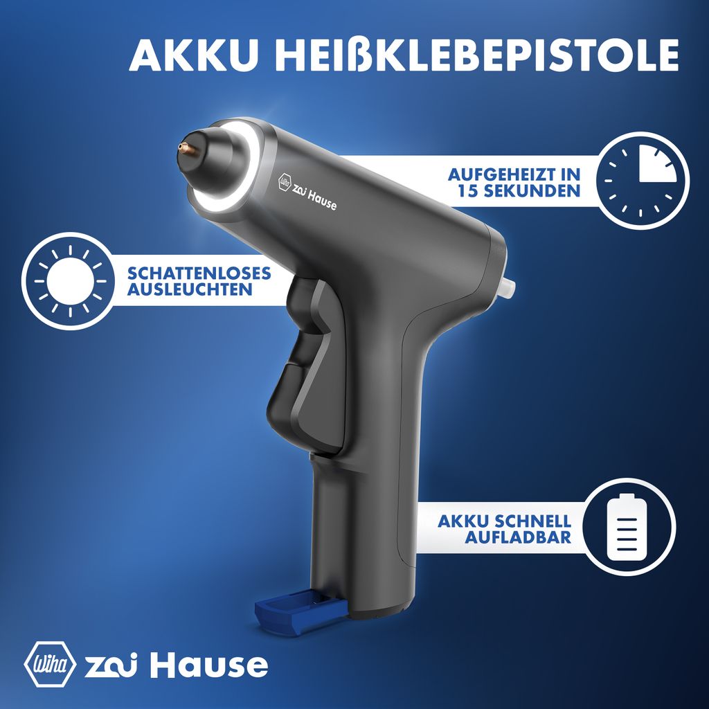 Wiha zai Hause Akku Heißklebepistole Set inkl. Sticks 7 mm Produktbild 6