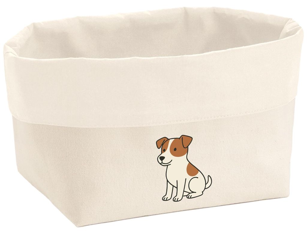 Huuraa Organizer Jack Russell Terrier Comic Jacky 3 Liter Medium Canvas Baumwolle Utensilo Geschenkidee